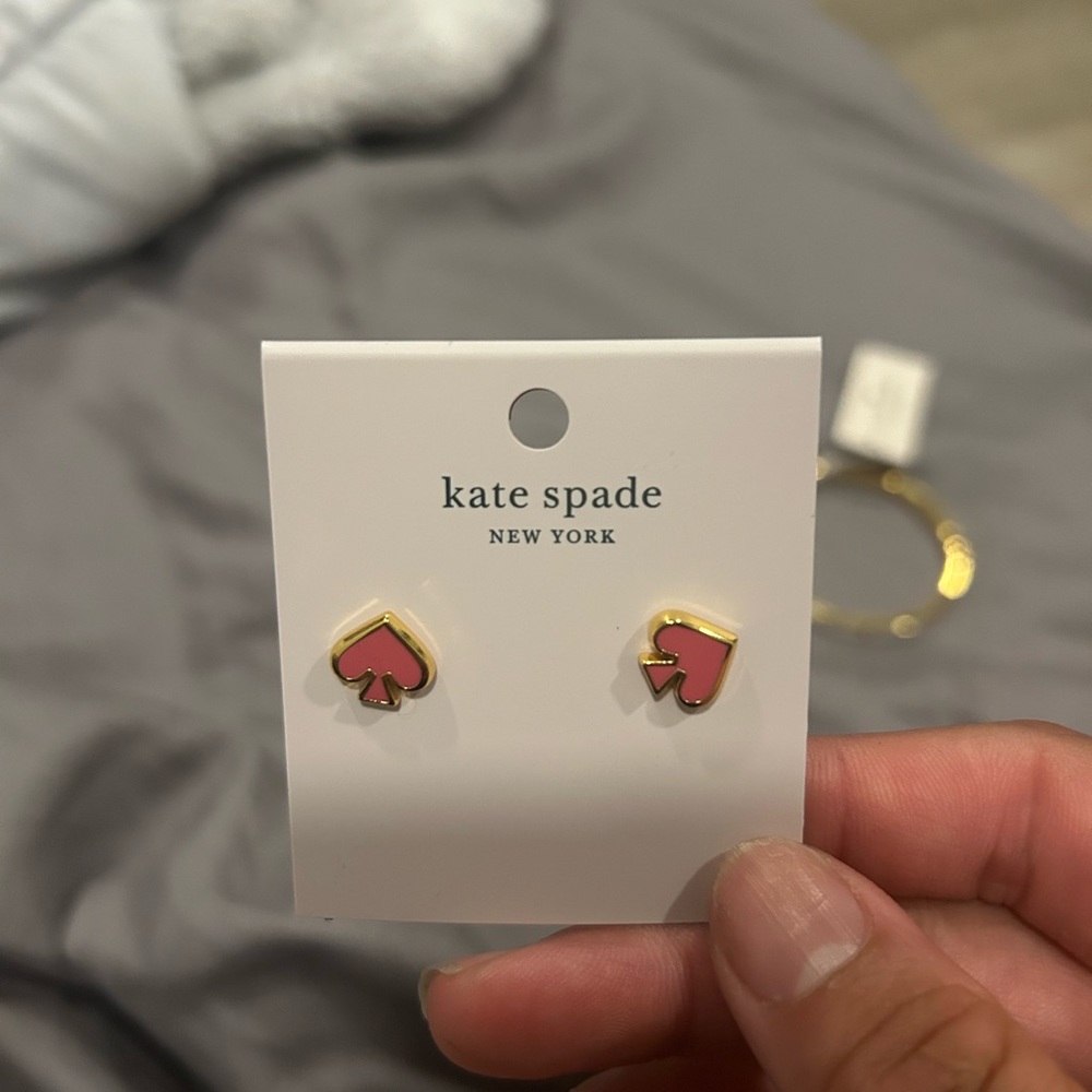Kate spade pink clover earrings